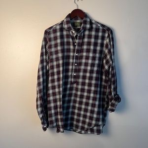 Sid Mashburn Light Flannel Plaid Popover